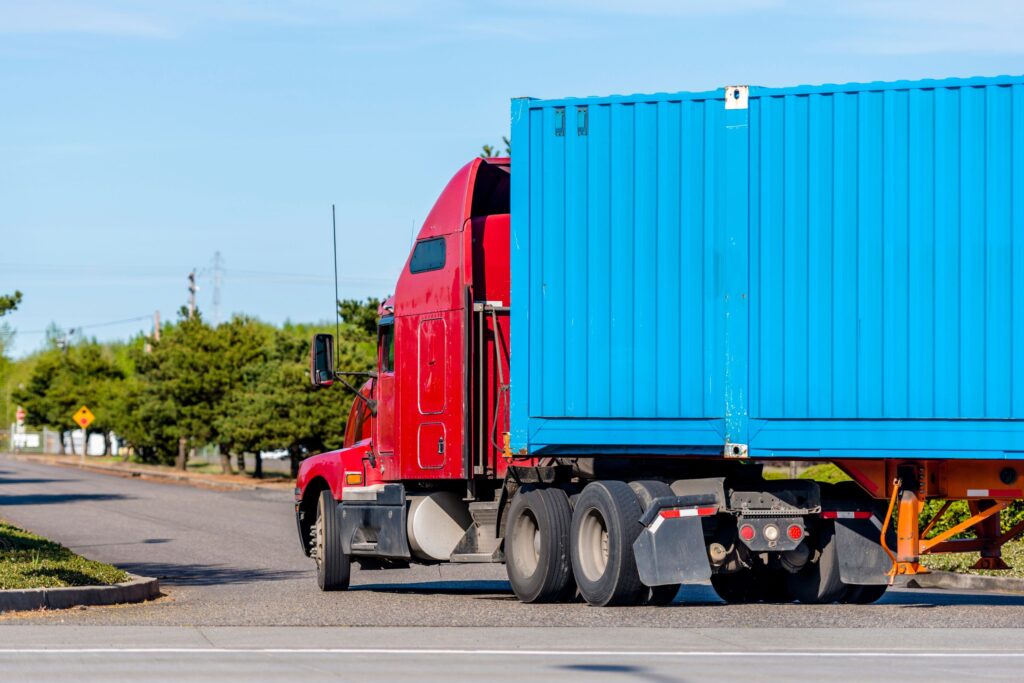 truck blue crate